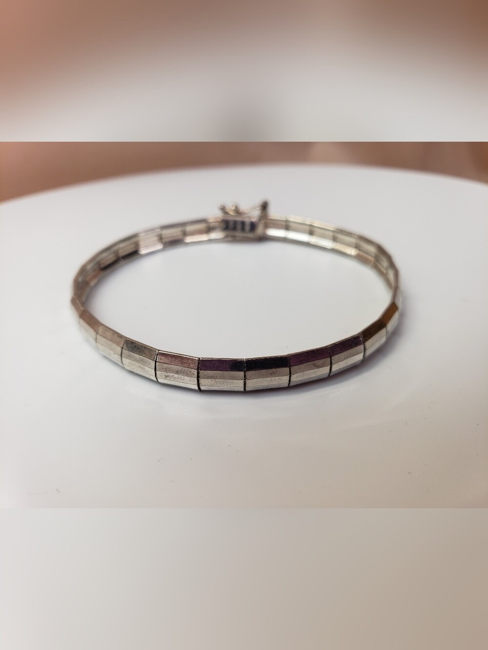 Milor Sterling Silver Omega Chain Bracelet 7.25" Italy Vintage